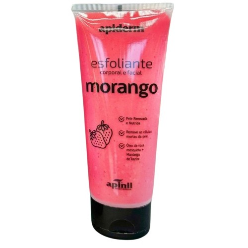 Esfoliante Corporal e Facial Morango 190g