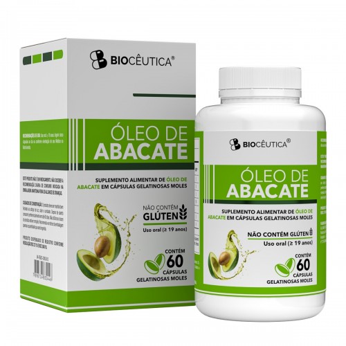 Suplemento Alimentar Óleo de Abacate 60cps Gelatinosas