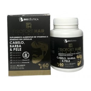 Fisiofort Hair Premium - Cabelo, Barba e Pele 60cps